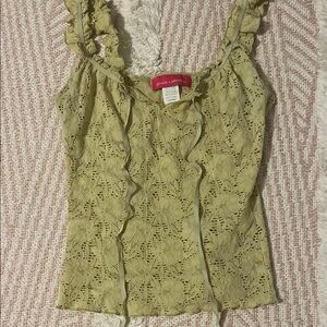 Donna Ricco Green Lace Women's Top